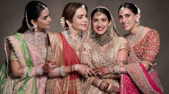 Ambani ladies shine in custom Abu Jani Sandeep Khosla creations