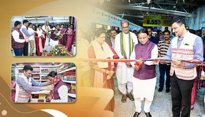 CM Majhi Inaugurates Exclusive Boyanika Outlet Showcasing Traditional Handwoven Fabrics Of Odisha