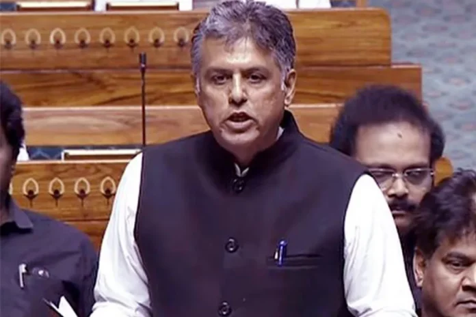 Manish Tewari gives adjournment notice in Lok Sabha for discussion on border situation and trade deficit with China