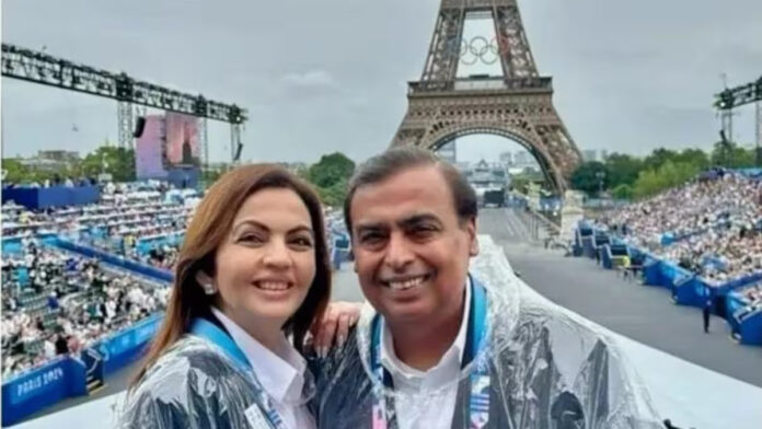 Nita Ambani, Mukesh Ambani Attend Paris Olympics Opening Ceremony