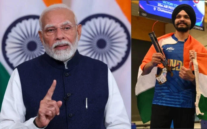 PM Modi congratulates Manu Bhaker, Sarabjot Singh for historic air pistol win at Paris Olympics