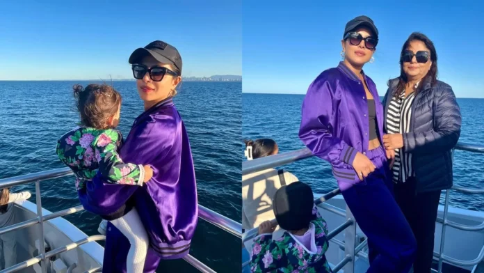 Priyanka Chopra enjoys whale watching with mom Madhu Chopra, daughter Malti Marie