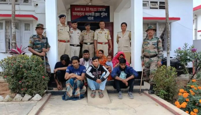 Seven Bangladeshi Nationals Detained At Agartala Railway Station For Illegal Entry