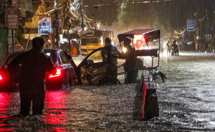 After heavy rainfall, waterlogging persists in several parts of Delhi