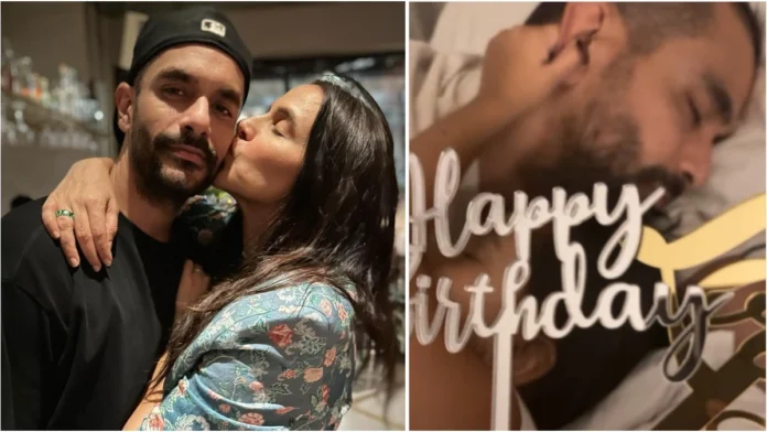 Angad Bedi captured singing Happy Birthday for his 'Wonderwoman' Neha Dhupia