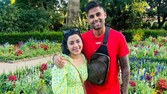 India batter Suryakumar Yadav celebrates Rakhi with his sister