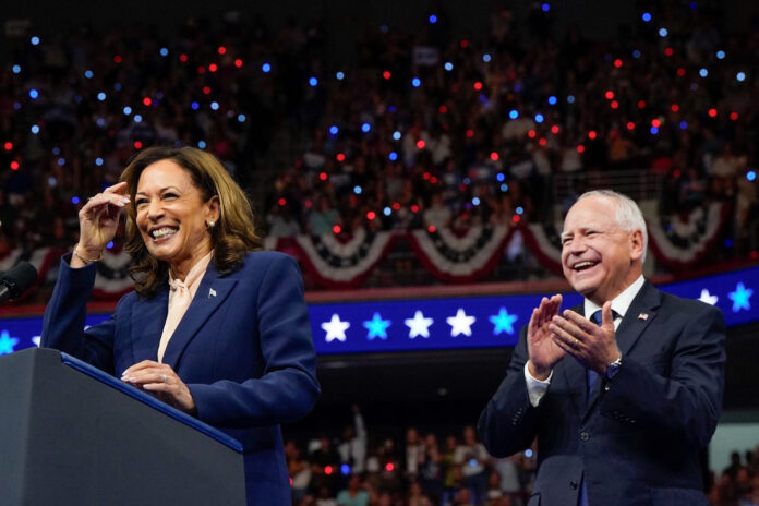 US Election Kamala Harris Holds First Rally With VP Pick Tim Walz In Philadelphia