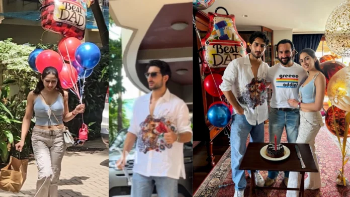 Sara Ali Khan, Ibrahim celebrate 'best dad' Saif Ali Khan's 54th birthday