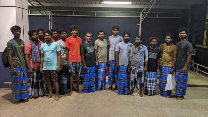 Tamil Nadu 21 Indian Fishermen Released From Colombo Prison Arrive At Chennai Airport