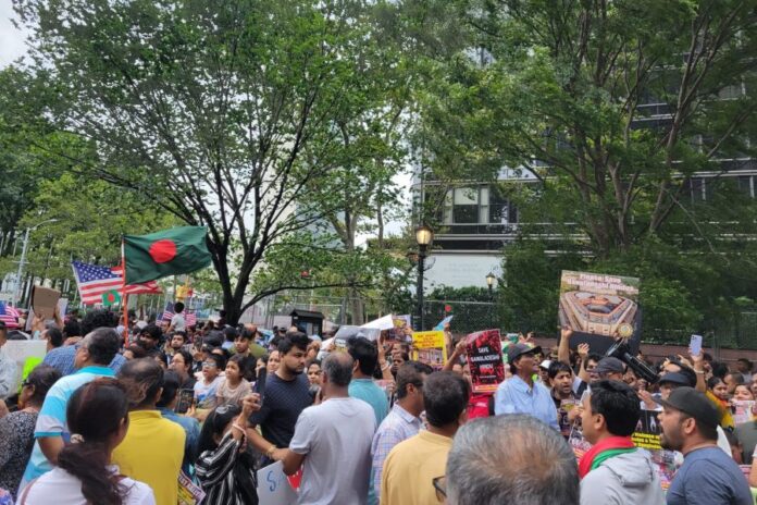 Protesters Rally Outside UN Over Violence Against Minorities In Bangladesh