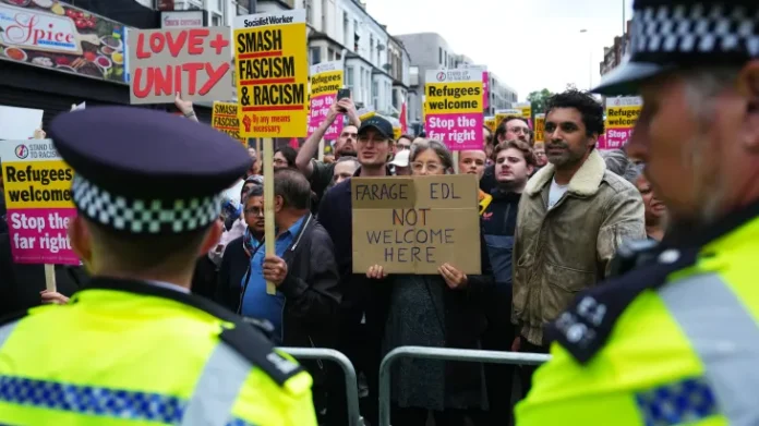 Thousands Rally In Solidarity With Ethnic Minorities Amid Violent Anti-Immigrant Riots In UK