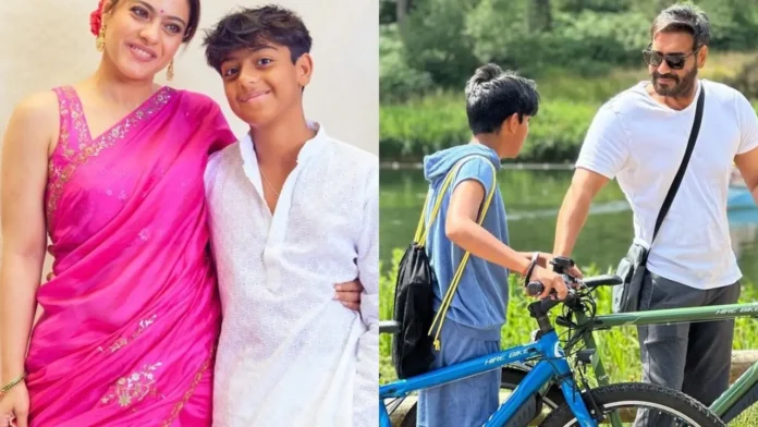 Ajay, Kajol share adorable pictures to celebrate son Yug's 14th birthday