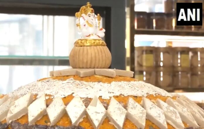 Kolkata sweet shop creates massive 500-kg ladoo for Ganesh Chaturthi celebrations