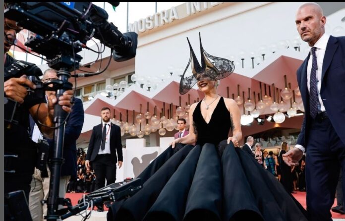 Lady Gaga stuns everyone with stylish look, epic headpiece at Venice Film Festival