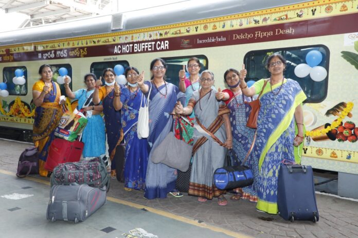 Sapta Jyotirlinga Bharat Gaurav tourist train flagged off from Vijayawada railway station