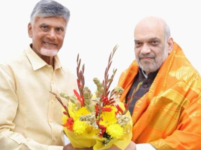 AP CM N. Chandrababu Naidu holds crucial talks with HM Amit Shah