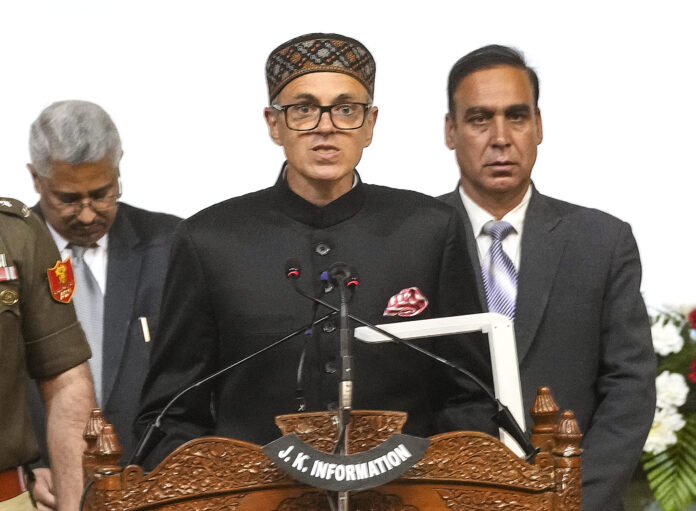 Omar Abdullah Takes Oath As J-K CM, Lays Thrust On Serving People