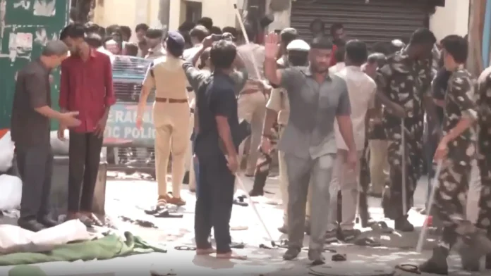 Telangana Police Lathi-Charge Protesters At Muthyalamma Devi Temple