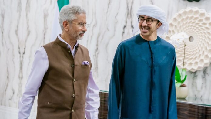 EAM Jaishankar Meets UAE Counterpart, Discuss 