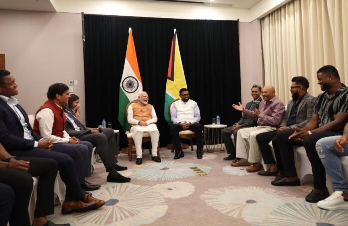 PM Modi meets cricketing stars in Guyana