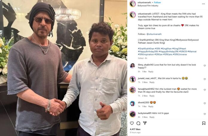 Shah Rukh Khan Meets Fan From Jharkhand Who Waited For Him Outside Mannat For 95 Days