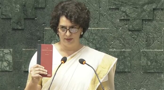 Priyanka Gandhi Takes Oath As Wayanad MP, Pledges Support To Rahul Gandhi And Congress