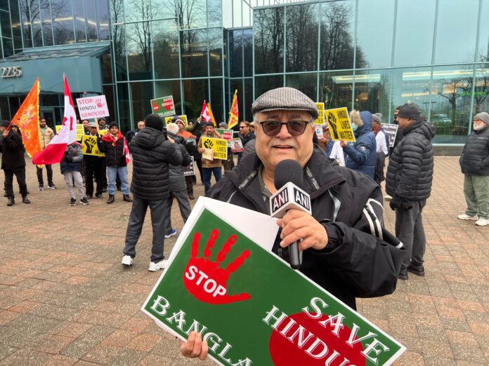 Canadian Hindus Protest Outside Bangladeshi Consulate, Demand Justice for Minorities