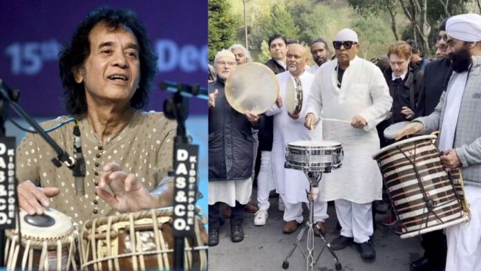 Drummer Sivamani Pays Musical Tribute at Ustad Zakir Hussain's Funeral