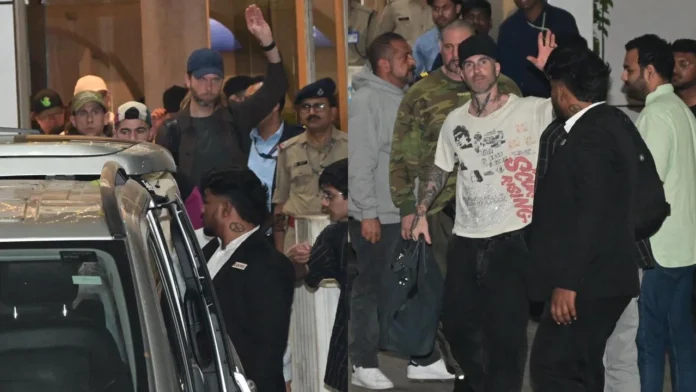 Maroon 5 band members arrive in Mumbai ahead of their concert