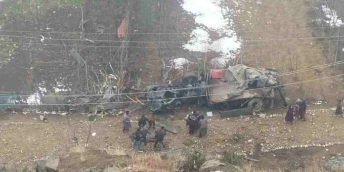 Two Soldiers Dead, Three Injured As Army Vehicle Falls Into Gorge In Bandipora