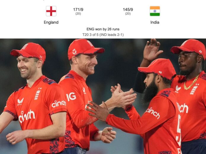 England Triumphs by 26 Runs to Keep T20I Series Alive