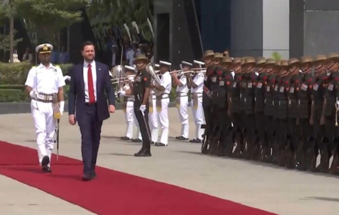US Vice President JD Vance Receives Guard Of Honour On Arrival In India For First Official Visit
