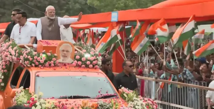 PM Modi Holds Roadshow In Gandhinagar, Highlights Development Milestones During Gujarat Visit