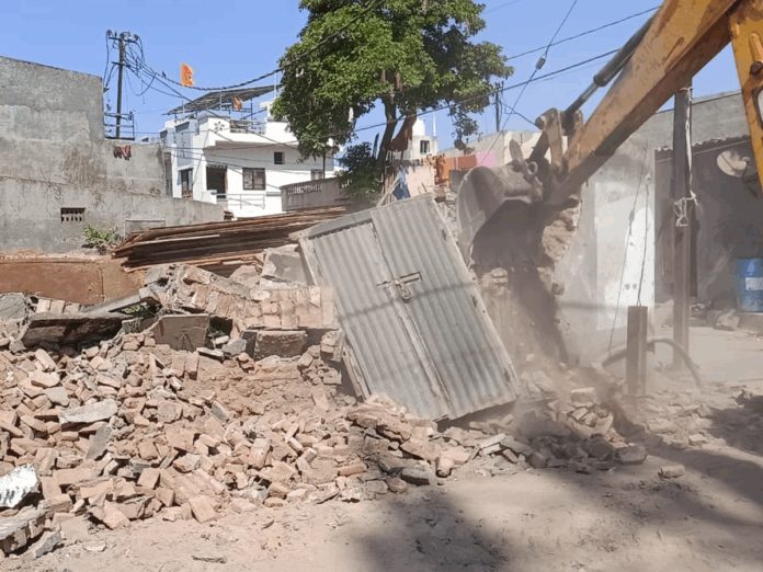 Rajkot Police Demolish 60 Illegal Structures Linked To Notorious Criminals In Major Crackdown