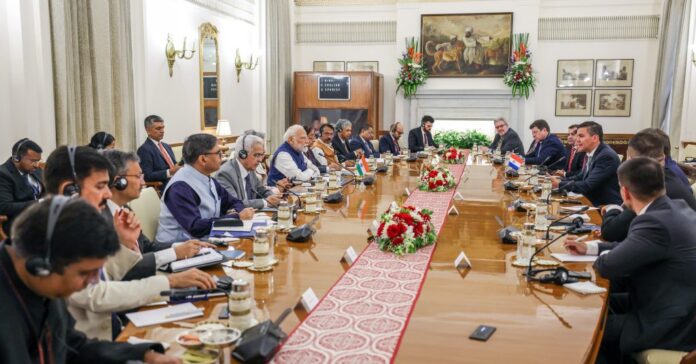 PM Modi Meets Paraguayan President Santiago Pena In Delhi; Focus On Trade, Tech, And Terror Condemnation