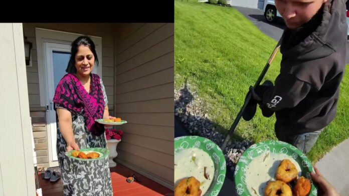 Indian Woman Surprises American Construction Crew With Vada-Chutney