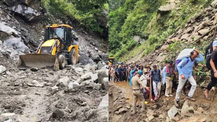 Traffic Resumes Near Nandprayag in Uttarakhand After Landslide Disruption On Badrinath Highway