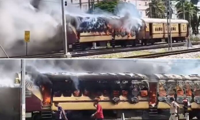 Fire Breaks Out in Coaches of Hisar-Tirupati Special Train and Rayalaseema Express at Tirupati Railway Station