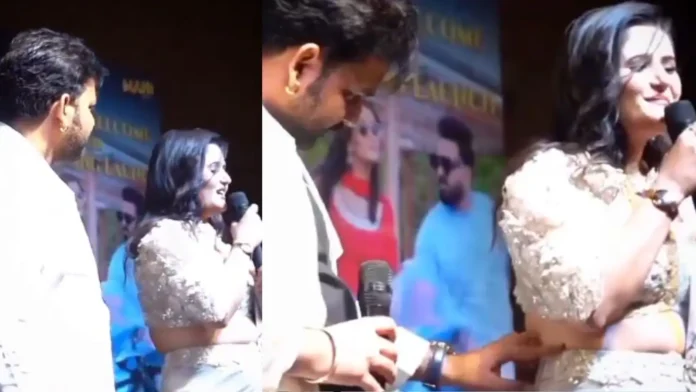 Bhojpuri Actor Pawan Singh Sparks Outrage After Inappropriately Touching Anjali Raghav On Stage