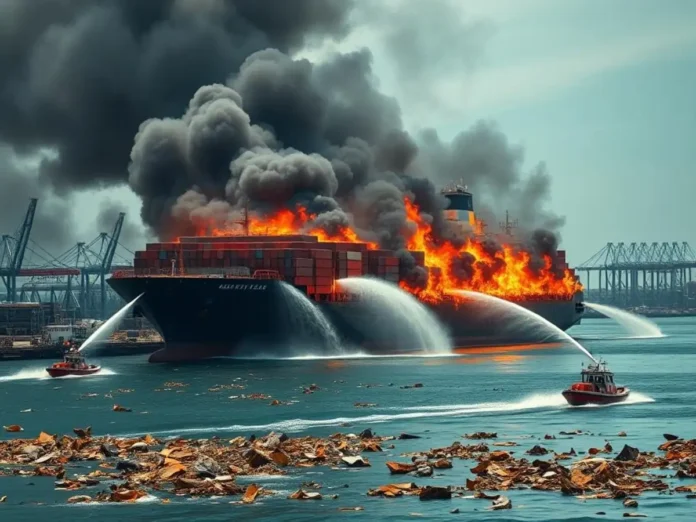 Bulk Carrier Catches Fire Near Key Bridge Site In Baltimore, No Injuries Reported