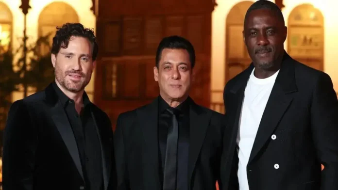 Salman Khan Poses with Idris Elba at Golden Globes Dinner