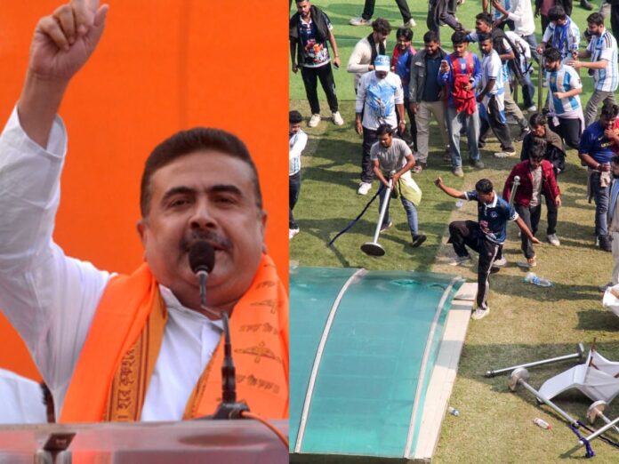 'Messy' Kolkata Fiasco: Suvendu Adhikari Visits Salt Lake Stadium, Demands Arrest of TMC Ministers