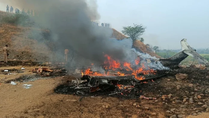 Shattered Wreckage: First Visuals From Ajit Pawar’s Fatal Plane Crash Site