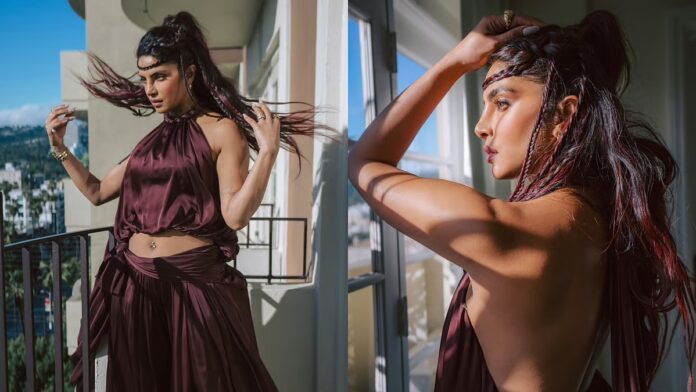 Priyanka Chopra Rocks ₹2.21 Lakh Dhoti-Style Pants & Halter Top On The Bluff Press Tour