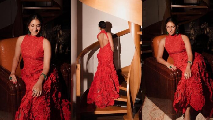 Radhika Merchant Blooms in Oscar de la Renta for Valentine’s Day