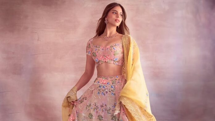 Suhana Khan Turns Modern-Day Princess In Pastel Lehenga