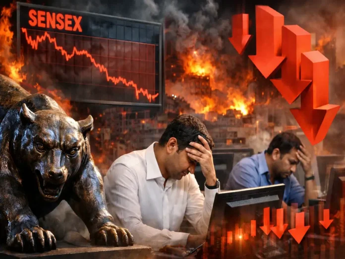 Sensex Slumps Over 1,000 Points As US-Iran Tensions Rattle Markets; Nifty Ends Below 24,900